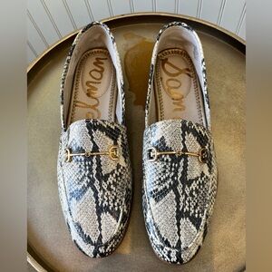 SAM EDELMAN LORRAINE HORSE BIT LOAFER | SNAKE-PRINT | SIZE: 7 | EUC